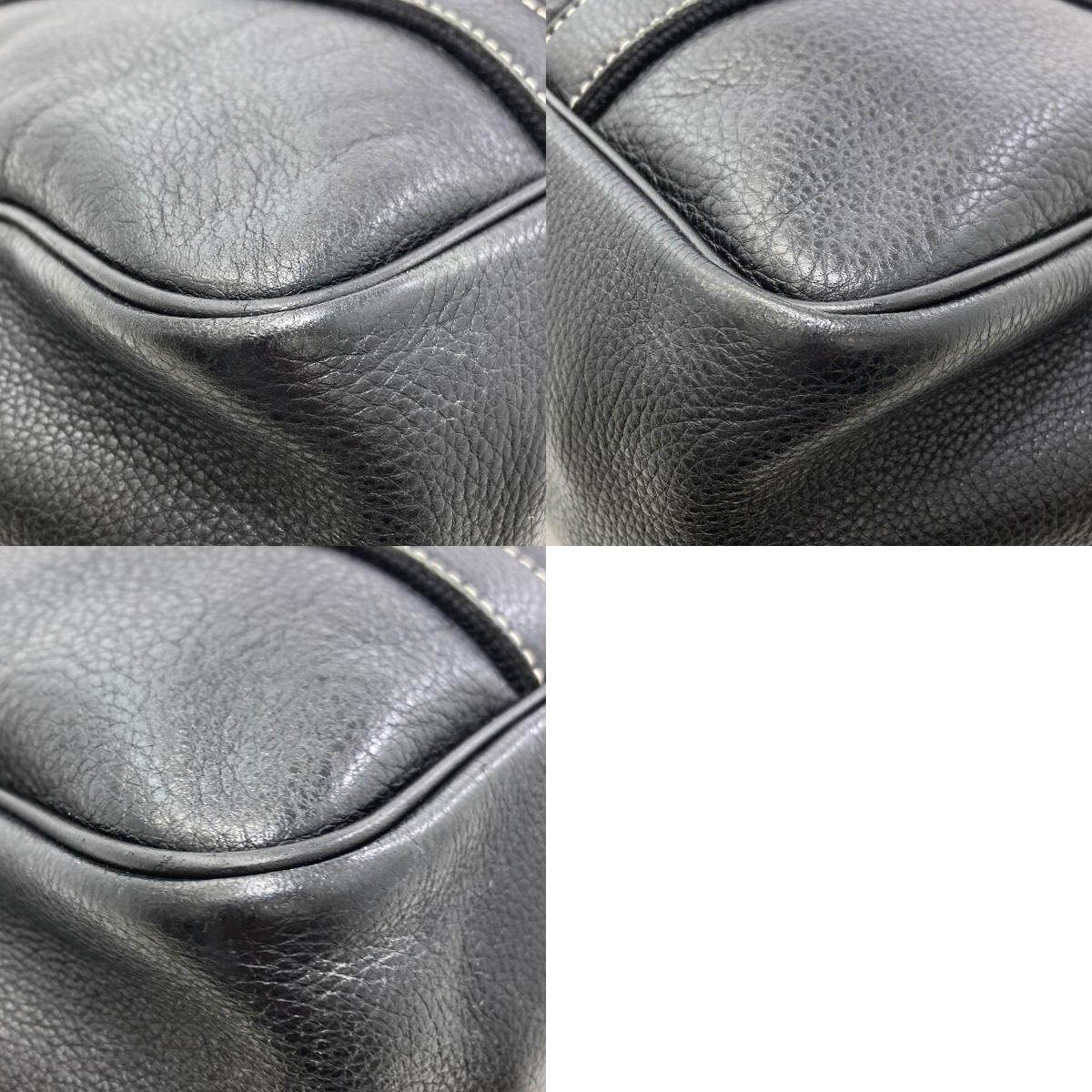 Longchamp logo Handbag Leather Ladies [Used]