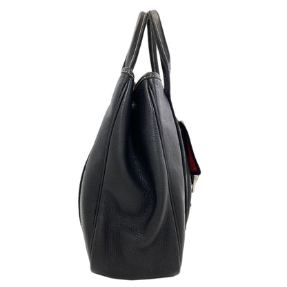 Longchamp logo Handbag Leather Ladies [Used]