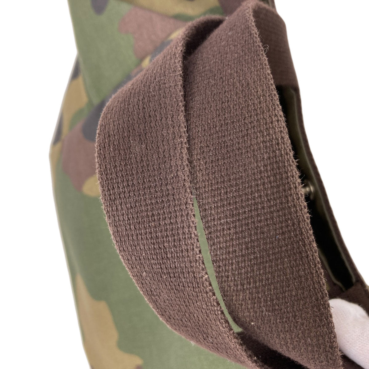 Herve Chapelier Boat-shaped tote camouflage pattern Handbag Canvas Ladies [Used]
