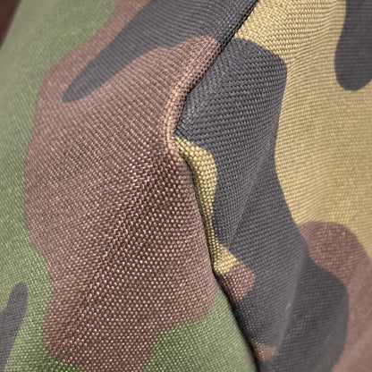 Herve Chapelier Boat-shaped tote camouflage pattern Handbag Canvas Ladies [Used]