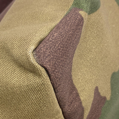Herve Chapelier Boat-shaped tote camouflage pattern Handbag Canvas Ladies [Used]