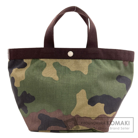 Herve Chapelier Boat-shaped tote camouflage pattern Handbag Canvas Ladies [Used]