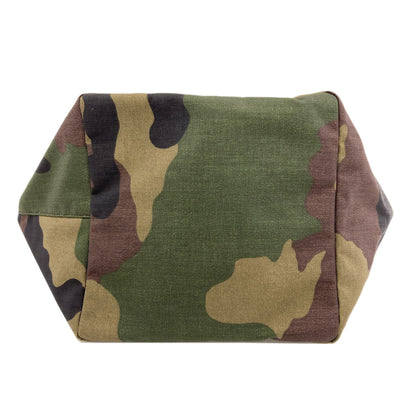 Herve Chapelier Boat-shaped tote camouflage pattern Handbag Canvas Ladies [Used]