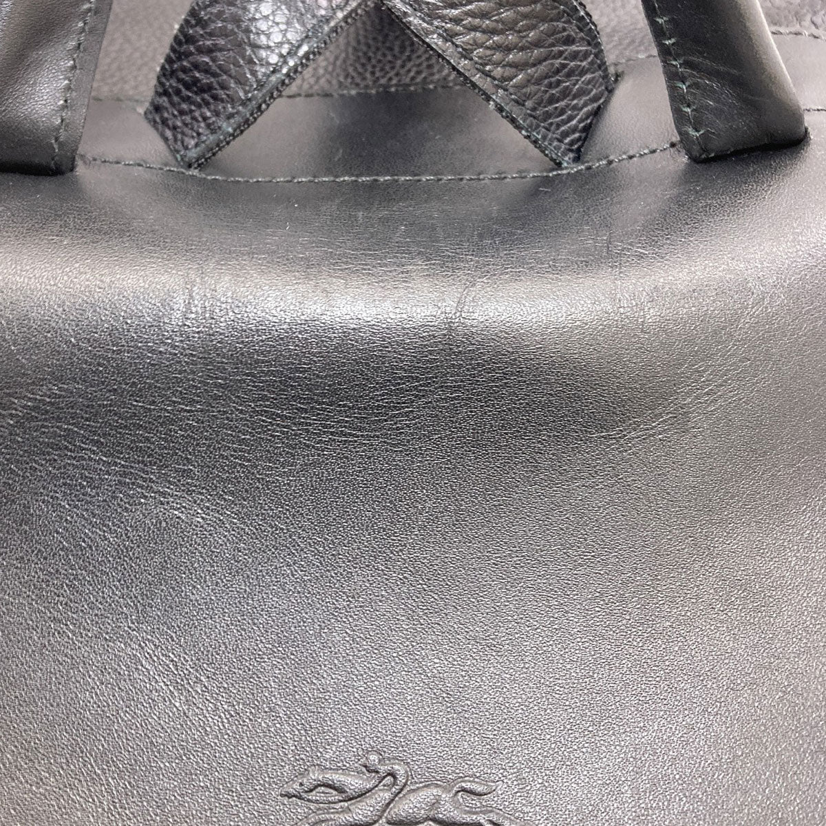 Longchamp logo Backpack Â· Daypack Leather Ladies [Used]