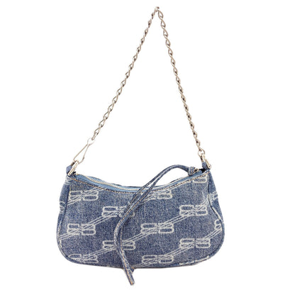 BALENCIAGA 695814 Le Cagol 2WAY Handbag Denim Ladies [Used]
