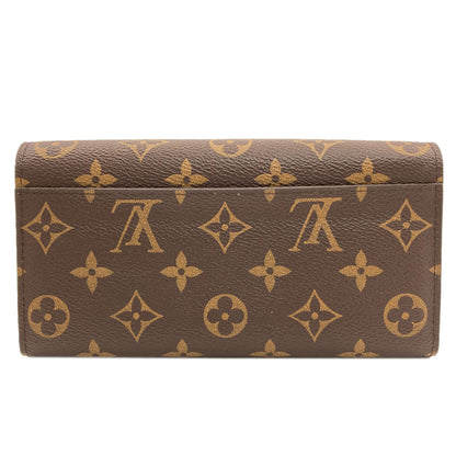 LOUIS VUITTON M60531 Portefeiulle Â· Sarah Long wallet (with coin pocket) Monogram canvas Ladies [Used]