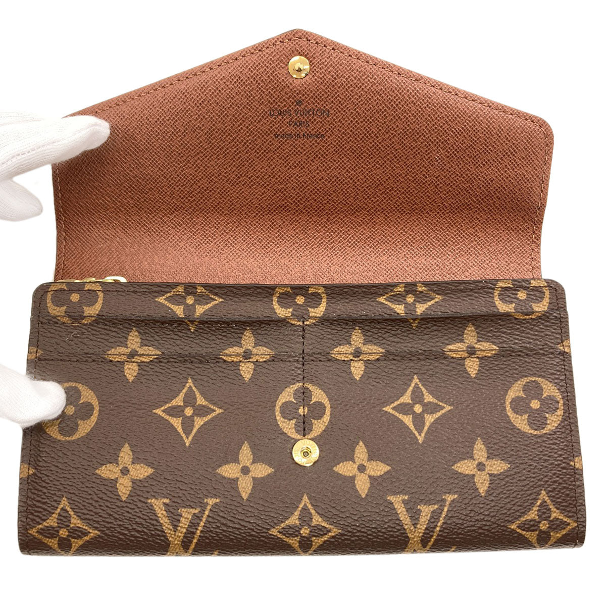 LOUIS VUITTON M60531 Portefeiulle Â· Sarah Long wallet (with coin pocket) Monogram canvas Ladies [Used]