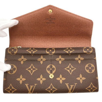 LOUIS VUITTON M60531 Portefeiulle Â· Sarah Long wallet (with coin pocket) Monogram canvas Ladies [Used]