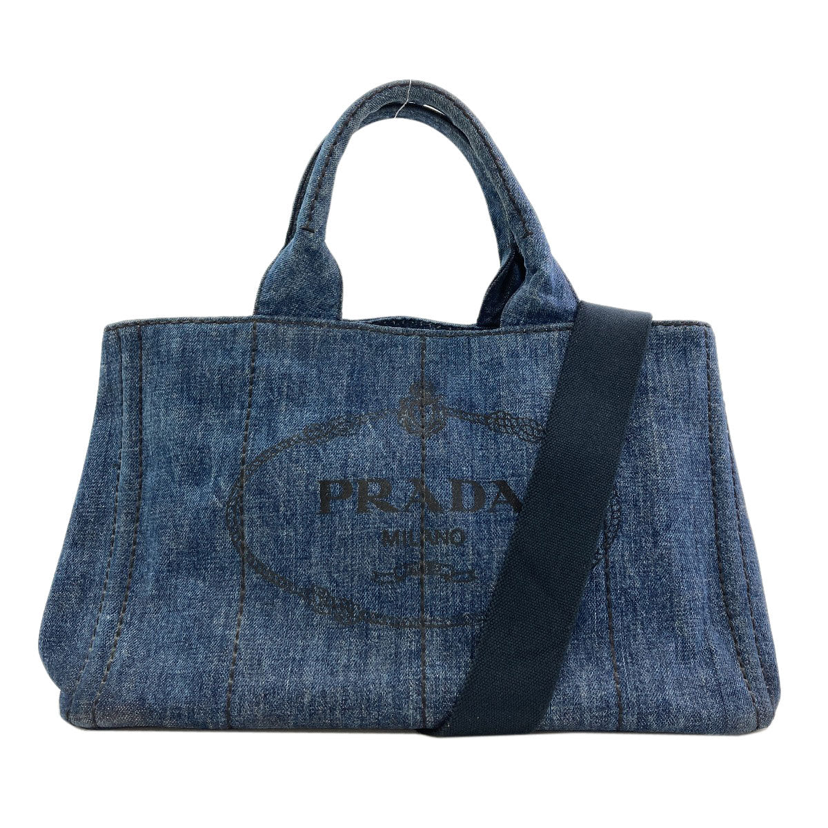 PRADA Canapa 2WAY Handbag Denim Ladies [Used]