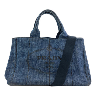 PRADA Canapa 2WAY Handbag Denim Ladies [Used]