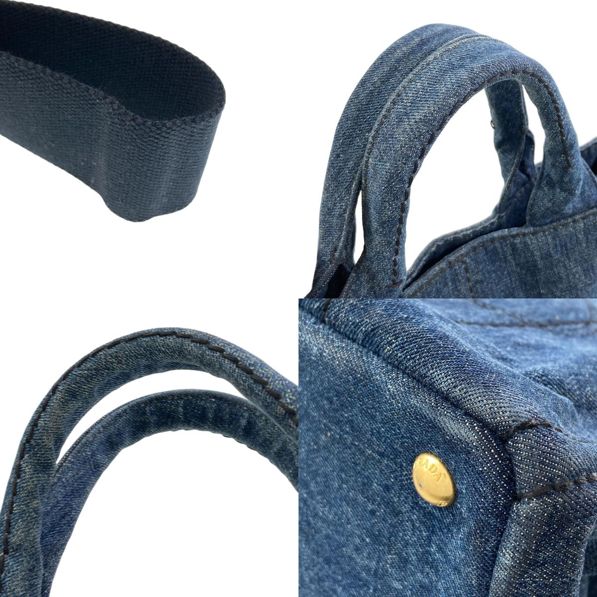 PRADA Canapa 2WAY Handbag Denim Ladies [Used]