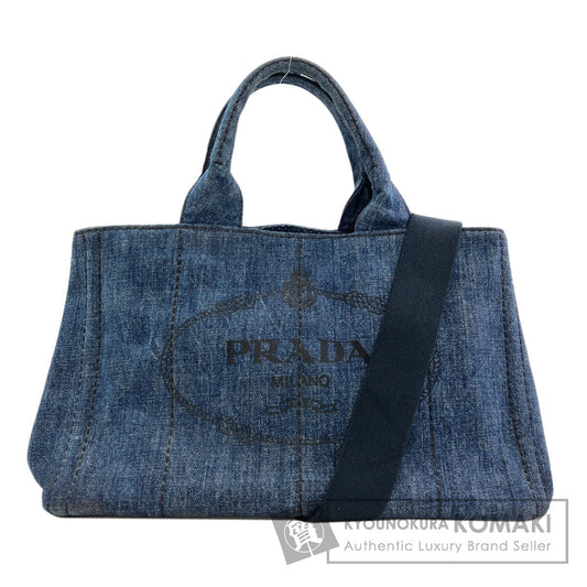 PRADA Canapa 2WAY Handbag Denim Ladies [Used]