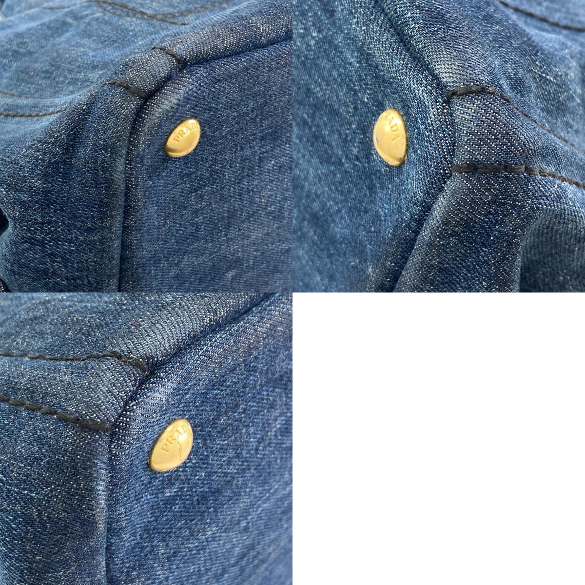 PRADA Canapa 2WAY Handbag Denim Ladies [Used]