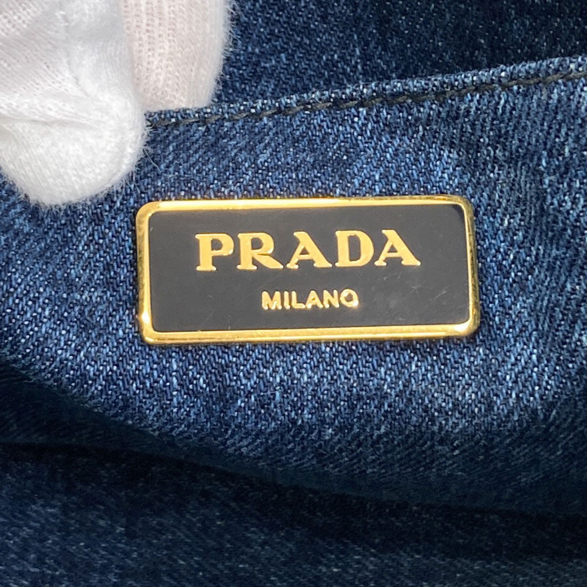 PRADA Canapa 2WAY Handbag Denim Ladies [Used]