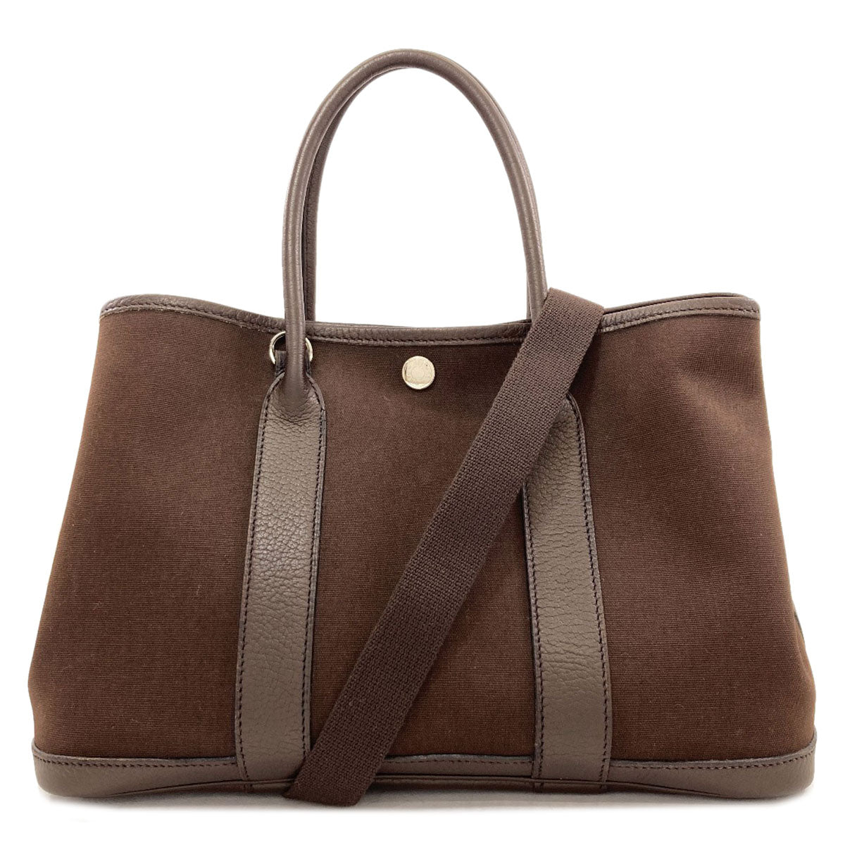 HERMES Garden Party TPM SilverHardware Tote Bag Towar Officche Ladies [Used]
