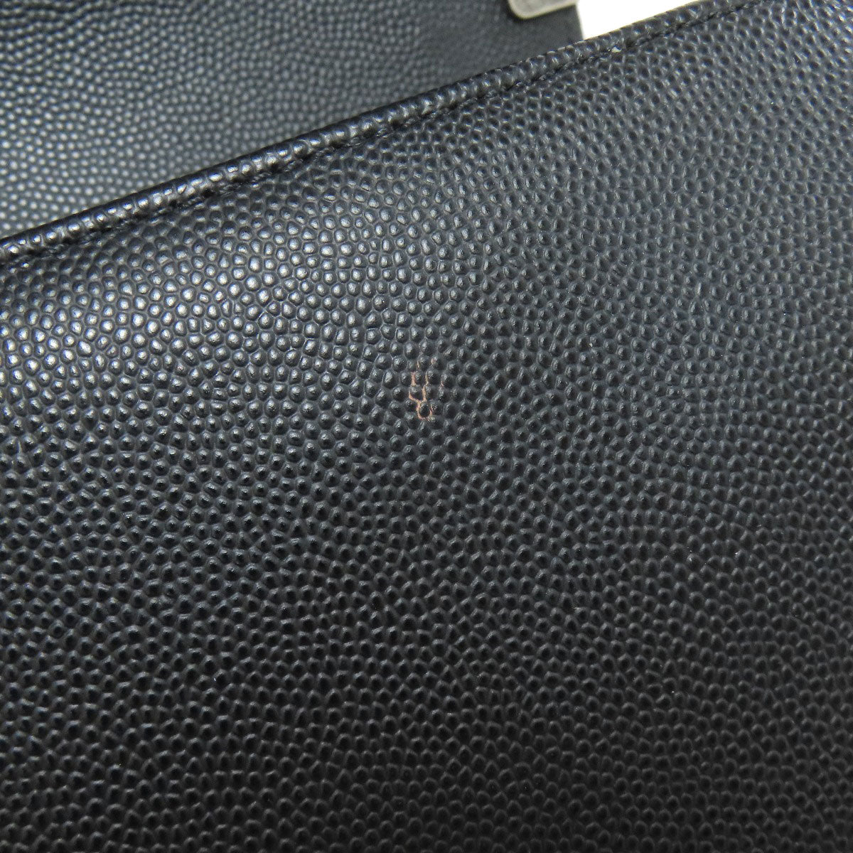 CHANEL Boy Chanel ChainShoulder SilverHardware Shoulder Bag Grained Calfskin Skin Ladies [Used]