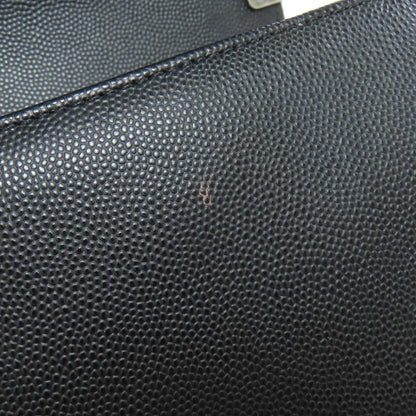 CHANEL Boy Chanel ChainShoulder SilverHardware Shoulder Bag Grained Calfskin Skin Ladies [Used]