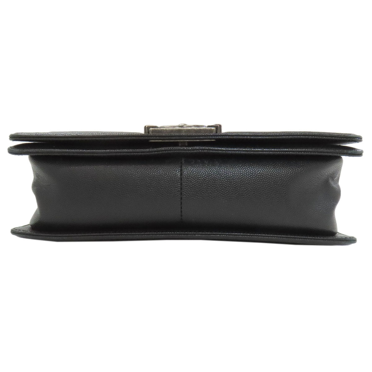CHANEL Boy Chanel ChainShoulder SilverHardware Shoulder Bag Grained Calfskin Skin Ladies [Used]
