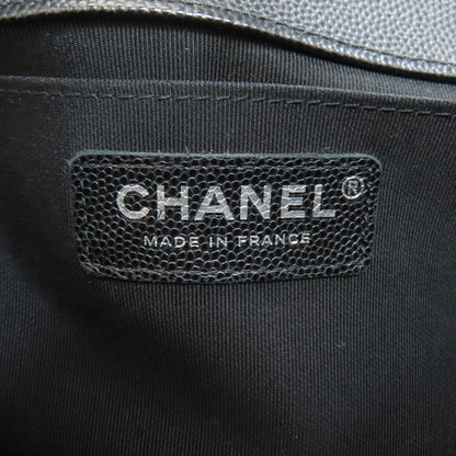 CHANEL Boy Chanel ChainShoulder SilverHardware Shoulder Bag Grained Calfskin Skin Ladies [Used]