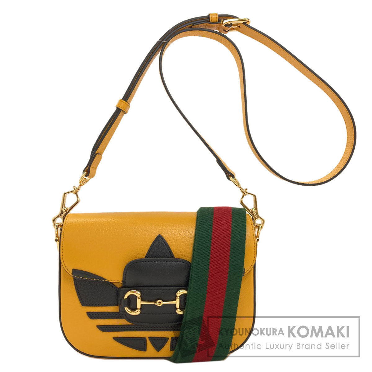 GUCCI 658574 Horsebit 1955 Adidas Collaboration Shoulder Bag Calf Ladies [Used]