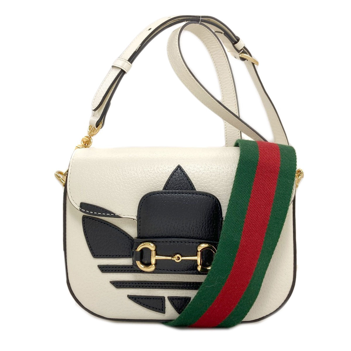 GUCCI 658574 Horsebit 1955 Adidas Collaboration Shoulder Bag Calf Ladies [Used]
