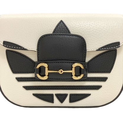 GUCCI 658574 Horsebit 1955 Adidas Collaboration Shoulder Bag Calf Ladies [Used]