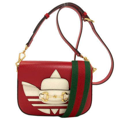GUCCI 658574 Horsebit x Adidas Collaboration Shoulder Bag Leather Ladies [Used]