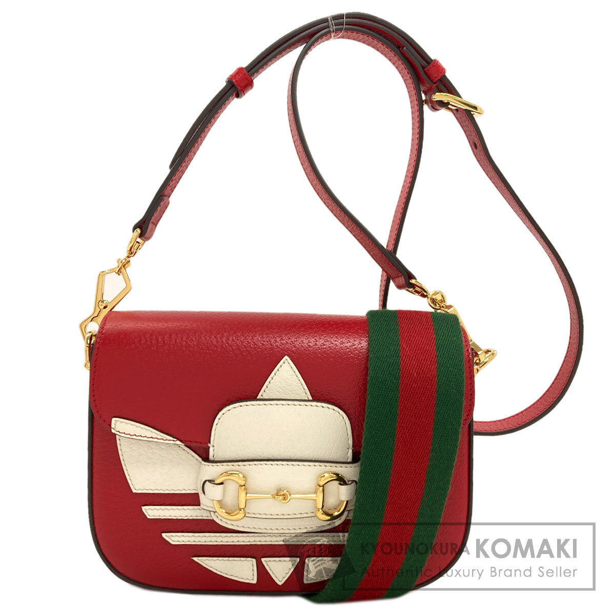 GUCCI 658574 Horsebit x Adidas Collaboration Shoulder Bag Leather Ladies [Used]