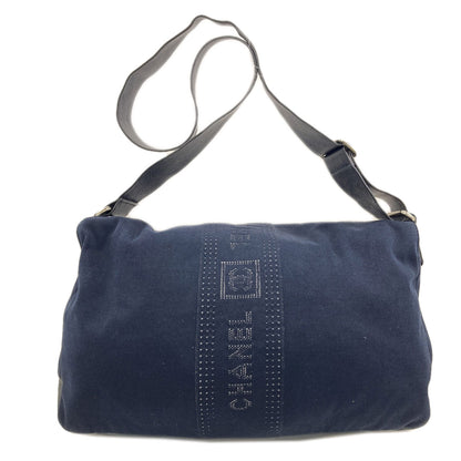CHANEL Sport Line SilverHardware Shoulder Bag Canvas Ladies [Used]