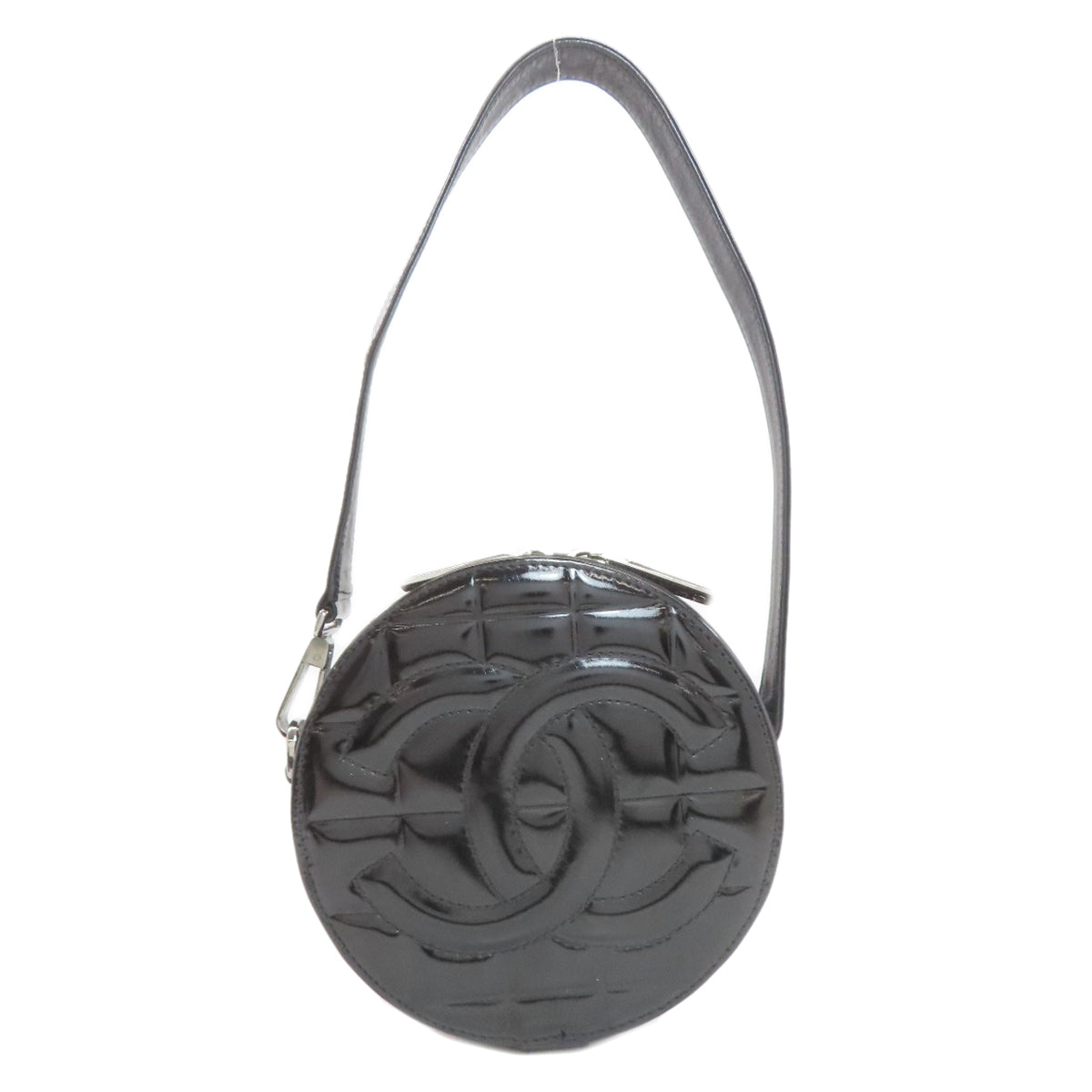 CHANEL COCO Mark SilverHardware Shoulder Bag Enamel Ladies [Used]