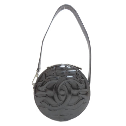 CHANEL COCO Mark SilverHardware Shoulder Bag Enamel Ladies [Used]