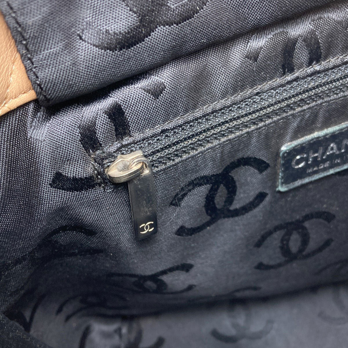 CHANEL CAMBON LINE SilverHardware Tote Bag Calf Ladies [Used]