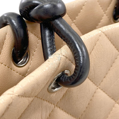 CHANEL CAMBON LINE SilverHardware Tote Bag Calf Ladies [Used]