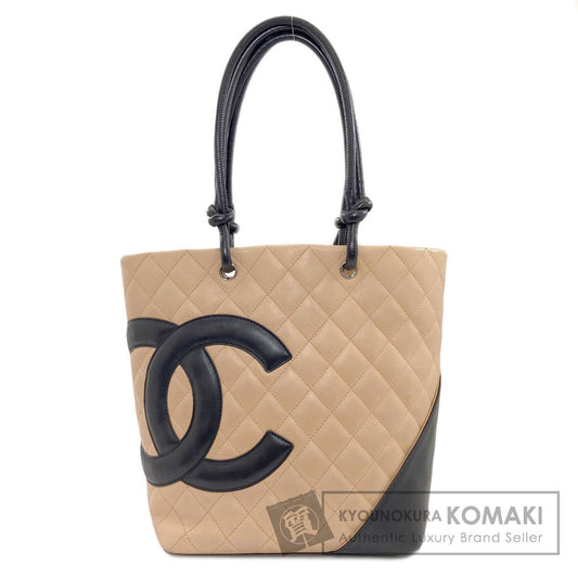 CHANEL CAMBON LINE SilverHardware Tote Bag Calf Ladies [Used]