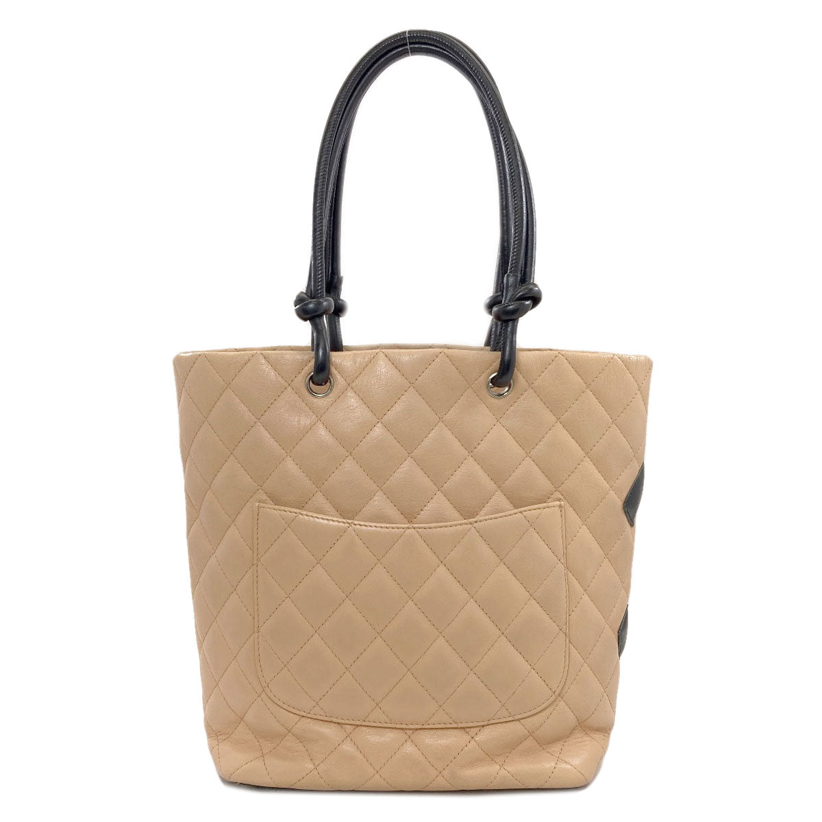 CHANEL CAMBON LINE SilverHardware Tote Bag Calf Ladies [Used]