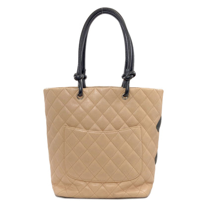 CHANEL CAMBON LINE SilverHardware Tote Bag Calf Ladies [Used]