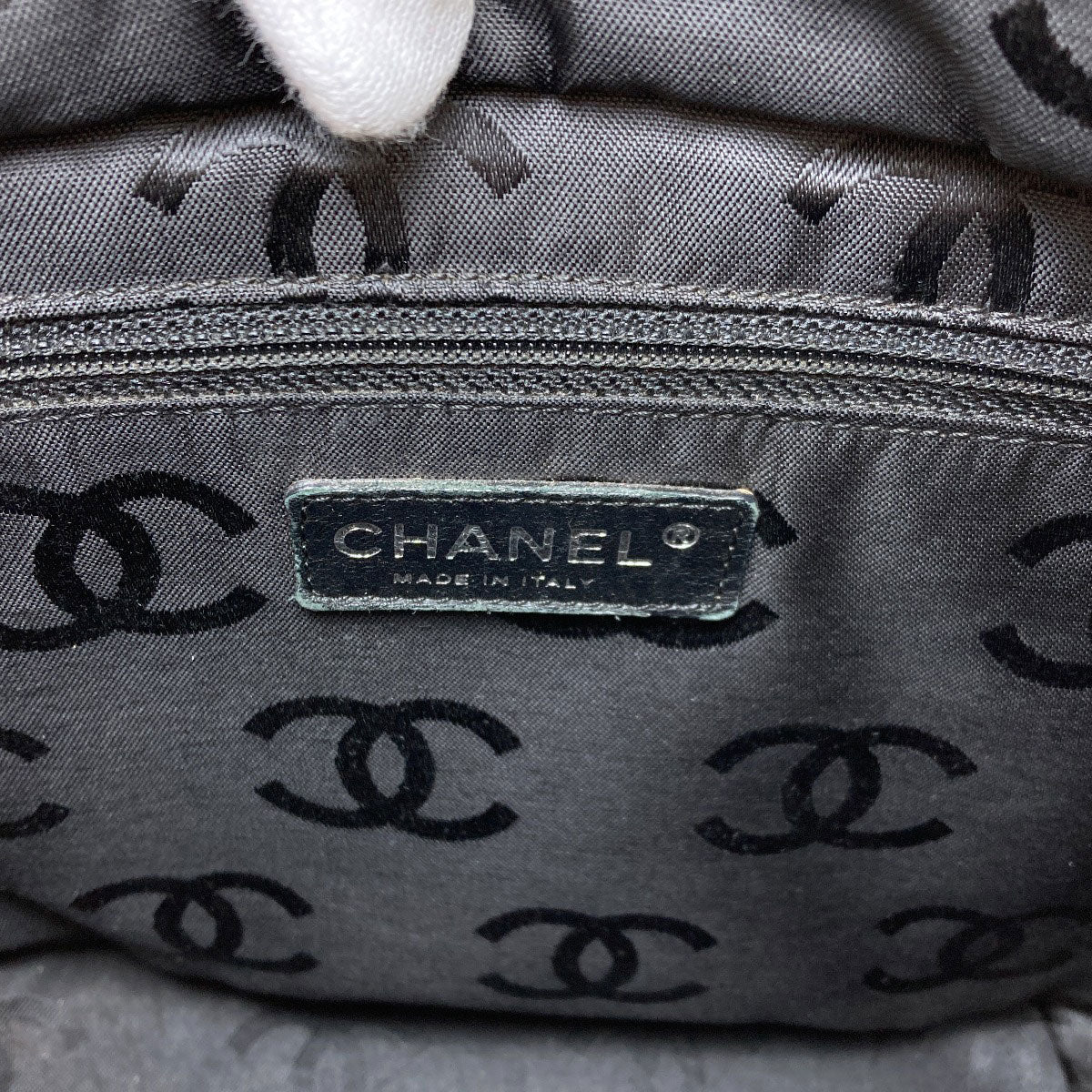 CHANEL CAMBON LINE SilverHardware Tote Bag Calf Ladies [Used]