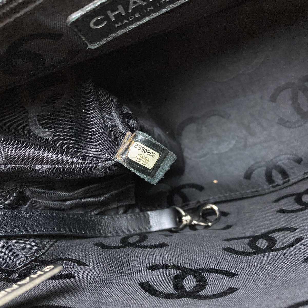 CHANEL CAMBON LINE SilverHardware Tote Bag Calf Ladies [Used]