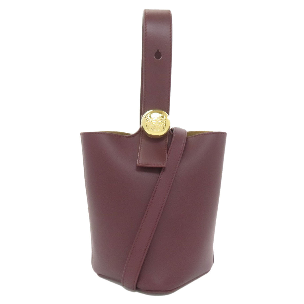LOEWE Pebble Bucket Bag Mini 2WAY Handbag Calf Ladies [Used]