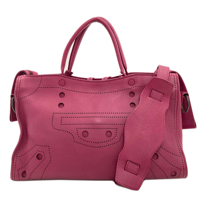 BALENCIAGA 443516 Blackout City 2WAY Handbag Calf Ladies [Used]