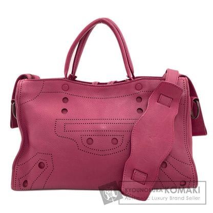 BALENCIAGA 443516 Blackout City 2WAY Handbag Calf Ladies [Used]