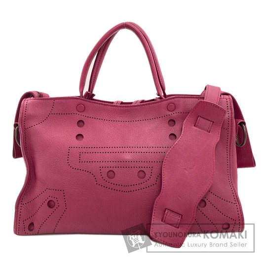 BALENCIAGA 443516 Blackout City 2WAY Handbag Calf Ladies [Used]