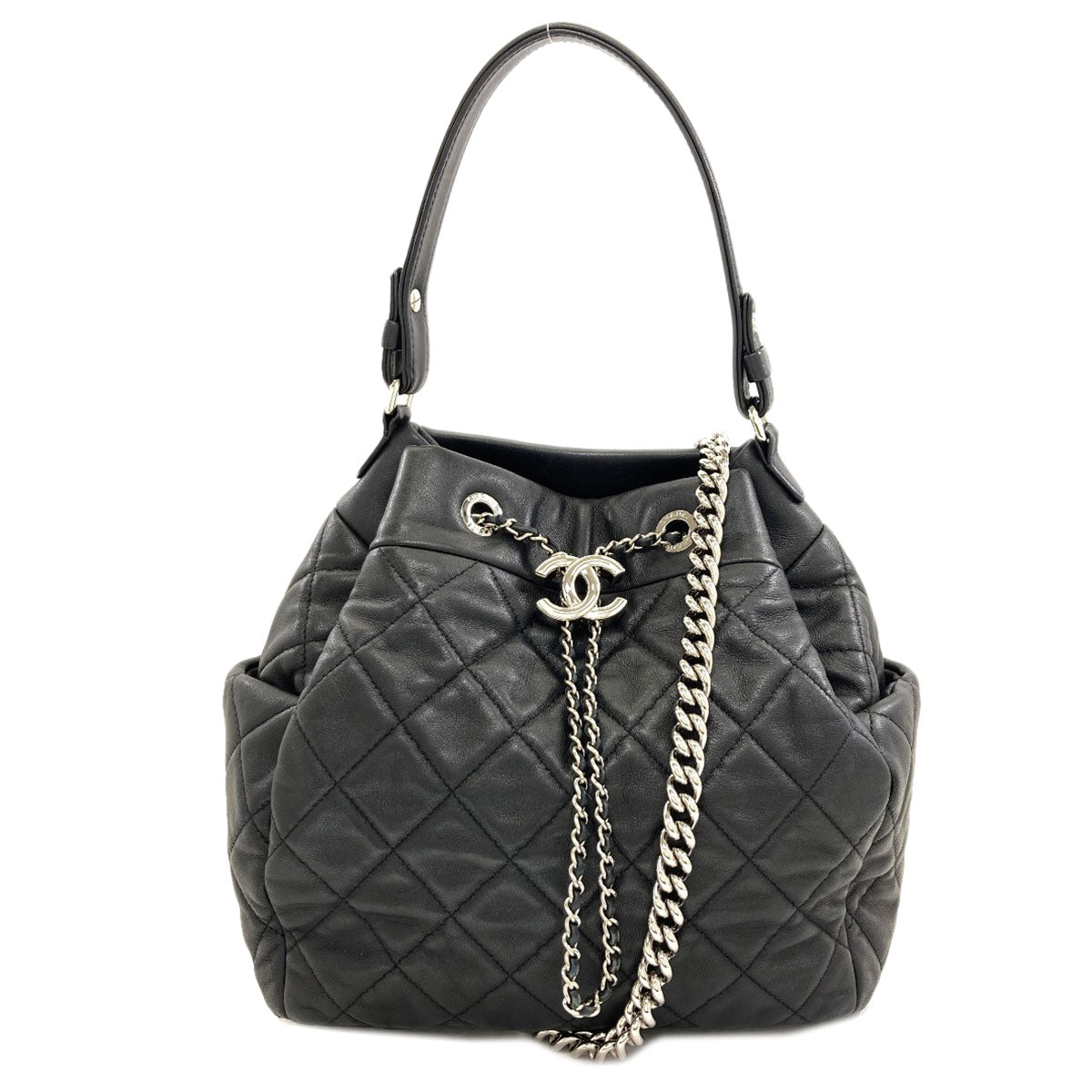 CHANEL Chain bag, Matelasse SilverHardware, 2-way Handbag Lambskin Ladies [Used]