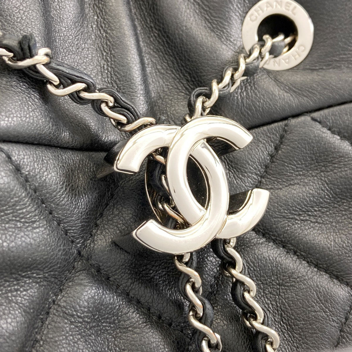 CHANEL Chain bag, Matelasse SilverHardware, 2-way Handbag Lambskin Ladies [Used]