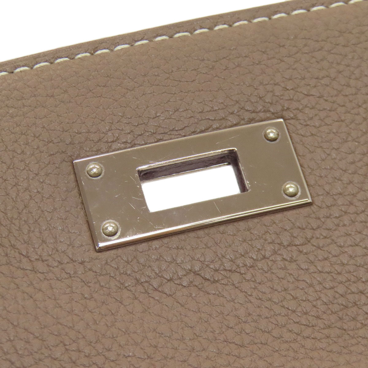 HERMES Kelly 28, internal stitching, Etoupe, SilverHardware Handbag Togo Ladies [Used]