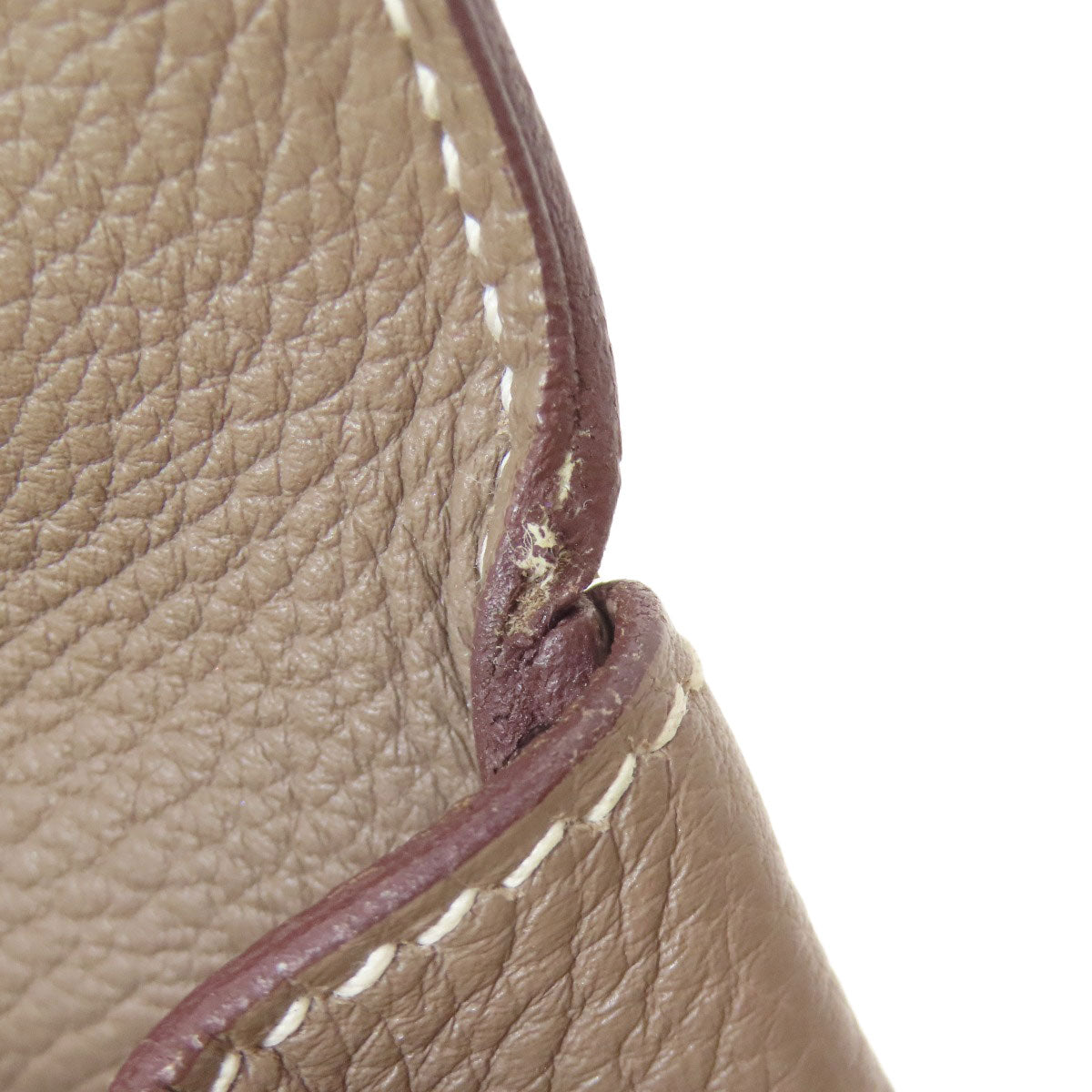 HERMES Kelly 28, internal stitching, Etoupe, SilverHardware Handbag Togo Ladies [Used]