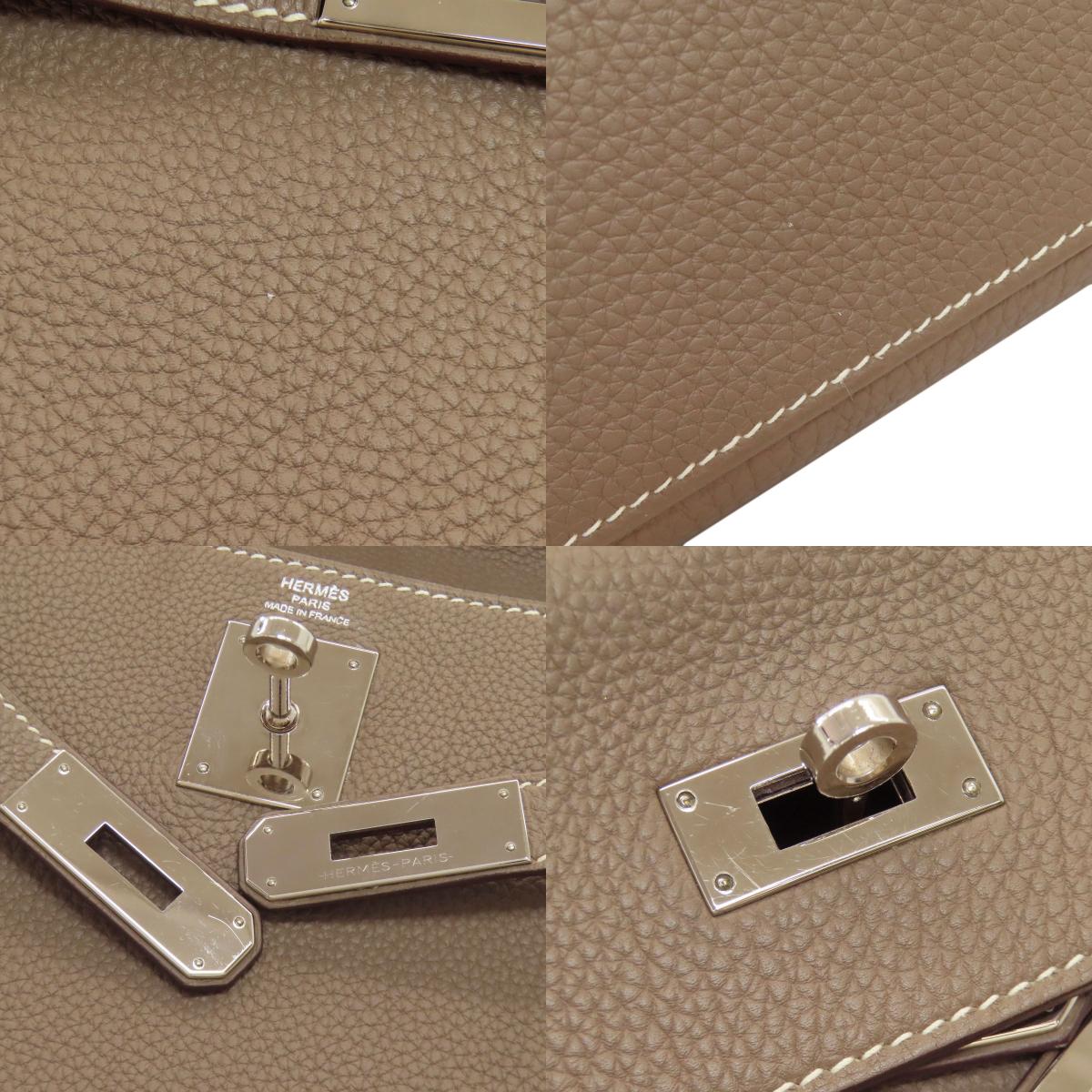 HERMES Kelly 28, internal stitching, Etoupe, SilverHardware Handbag Togo Ladies [Used]