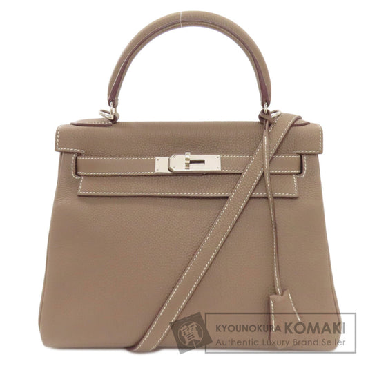HERMES Kelly 28, internal stitching, Etoupe, SilverHardware Handbag Togo Ladies [Used]