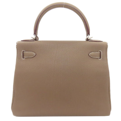 HERMES Kelly 28, internal stitching, Etoupe, SilverHardware Handbag Togo Ladies [Used]