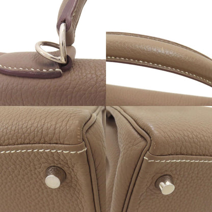HERMES Kelly 28, internal stitching, Etoupe, SilverHardware Handbag Togo Ladies [Used]